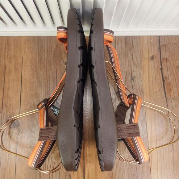 Chaco Bodhi Belt Java Sandals Mens 13 Orange Brown Toe Loop Strappy Beach Shoes main image 4